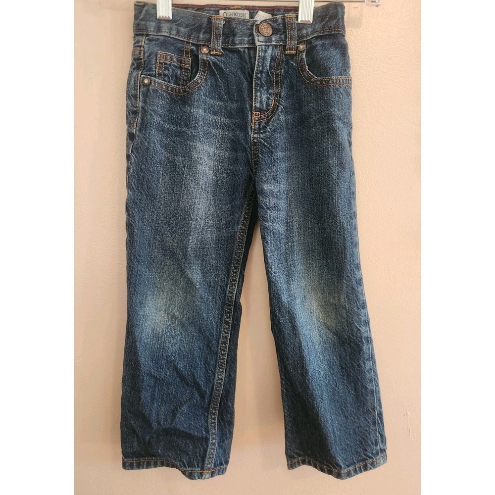 Oshkosh B'Gosh Baby Boys Blue Denim‎ Jeans Classic Fit Size 4T Adjustable